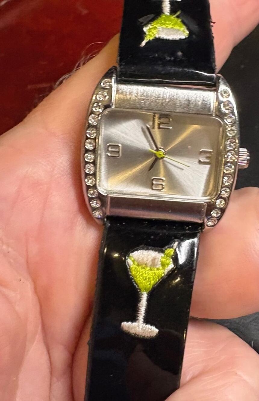 Women's 30mm SII Marketing Watch, Silver Tone with Crystal Accents,Martini Glass
